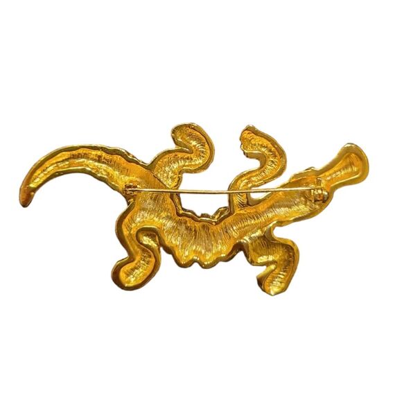 Vintage Gold Alligator Brooch - Picture 2 of 3